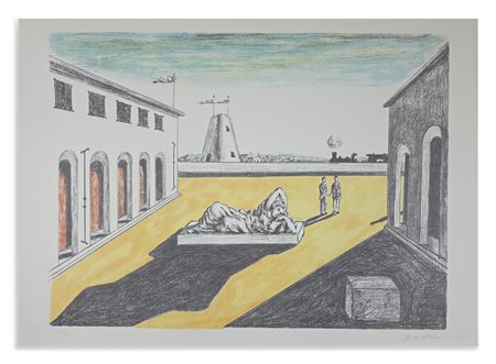 DE CHIRICO GIORGIO (1888 - 1978) - PIAZZA D'ITALIA .