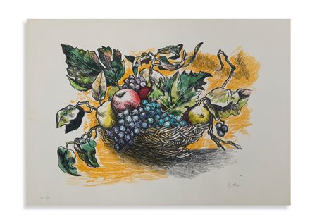 GUTTUSO RENATO (1912 - 1987) - DA I COLLOQUIO CON I MAESTRI: OMAGGIO A CARAVAGGIO.