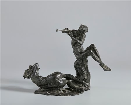 MURER AUGUSTO (1922 - 1985) - IL FAUNO E LA NINFA.