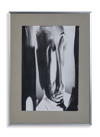 MUNARI BRUNO (1907 - 1998) - SENZA TITOLO (AUTORITRATTO DA UNA FOTO DI UGO MULAS).