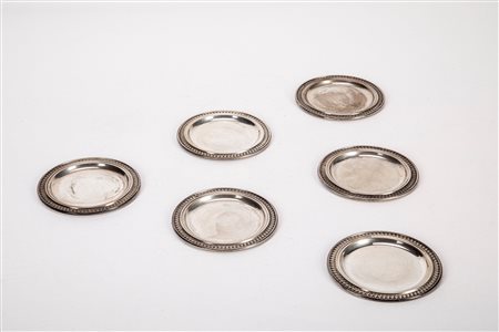 Sei sottobicchieri, Italy, second half of the 20th century