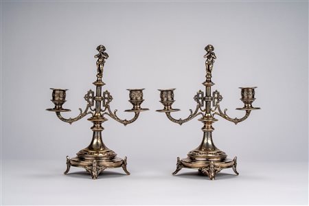Coppia di candelabri, Austria, circa 1870