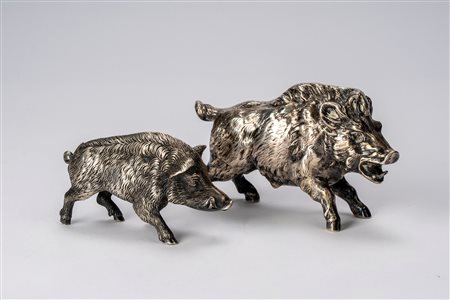 Coppia di figurine animalier, Germany, second half of the 20th century