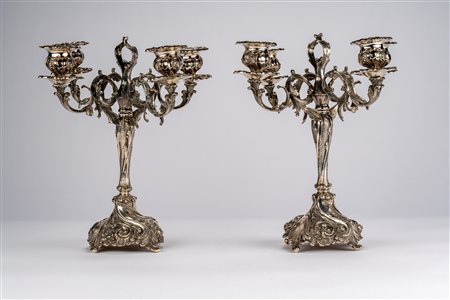 Coppia di candelabri,  Vicenza, second half of the 20th century