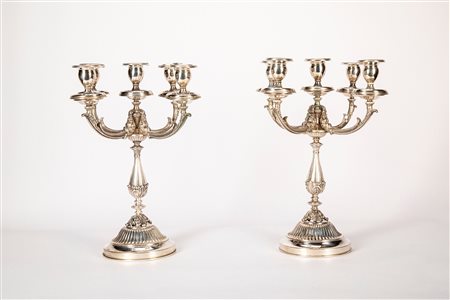 Coppia di candelabri, Italy, mid-20th century