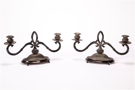 Coppia di candelabri , Italy, mid-20th century