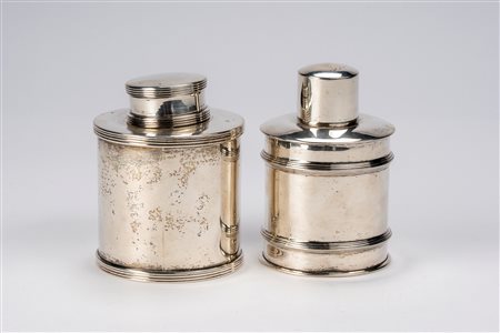 Due scatole porta tè, London, 1905-06 and 1925-26