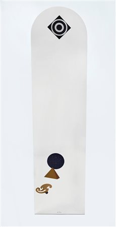 Lucio Del Pezzo (Napoli , 1933 - Milano, 2020) 
Specchiera 
 Cm 160x40