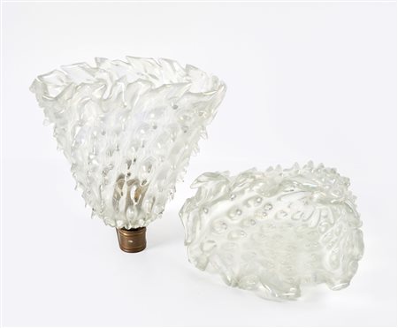 Barovier & Toso (Murano, 1926 - ) 
Coppia di applique "Medusa"  
 Cm cadauna 31x31x19,5