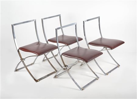 Marcello Cuneo (Cagliari, 1933 - Cagliari, 21/02/2015) 
4 sedie "Luisa" 
 Cm 79x60x41