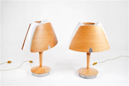 Soren Eriksen  
Coppia di lampade "Culot" 
 Cm cadauna 57x26x48