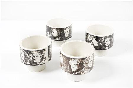 Pietro Annigoni (Milano, 07/10/1910 - Firenze, 28/10/1988) 
Ciotole  Anni '60
Porcellana Cm 8,5x9,5