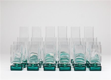 Luigi Bormioli (Parma, 1854 - ) 
Set di 24 bicchieri  
 