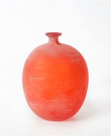 Gino Cenedese (1907 - 1973) 
Vaso ad effetto scavo 
  Cm 19x13x10