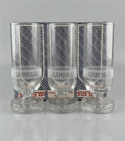 Matteo Thun (Bolzano, 17/06/1952 - ) 
Lotto di 6 bicchieri "Greca" 
 