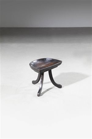 ADOLF LOOS, attribuito<BR>Sgabello tripiede mod. Egyptian