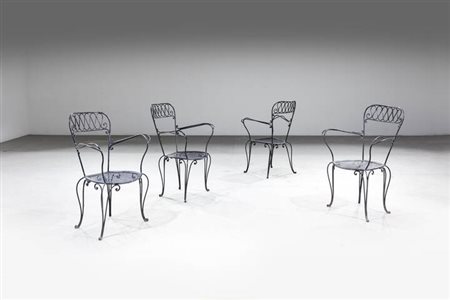 GIO PONTI, nello stile di<BR>Quattro sedie da giardino