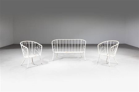 CASA E GIARDINO<BR>Divano da giardino con coppia di poltrone