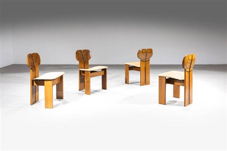 AFRA E TOBIA SCARPA<BR>Quattro sedie mod. Africa della serie Artona