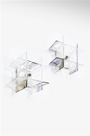 CARLO NASON<BR>Coppia di plafoniere modulari mod. ICE