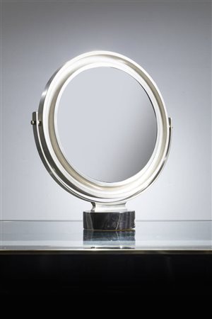 SERGIO MAZZA<BR>Specchio da tavolo orientabile mod. Narciso