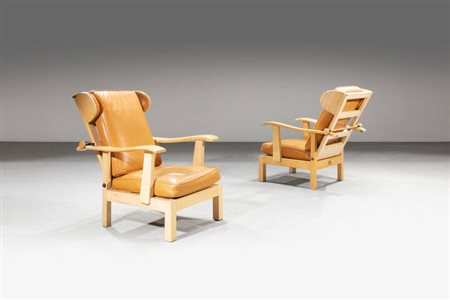 GUSTAVO PULITZER<BR>Coppia di poltrone reclinabili