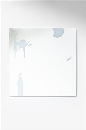 EMILIO TADINI<BR>Milano 1927 - 2002<BR>Specchio da parete mod. Fiabe