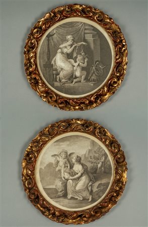 Camilla disarmata da Cupido; Cupido ispira la poesia di Saffo