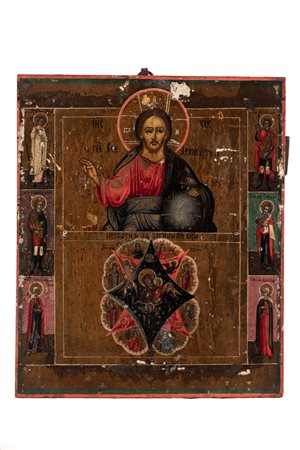 Icona su tavola dipartita. Russia, 