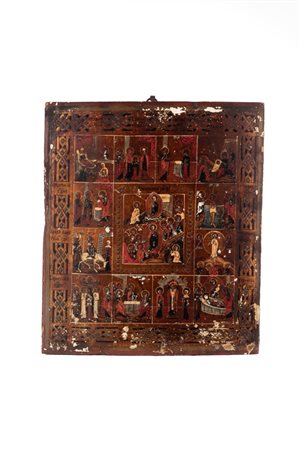 Icona su tavola del ciclo delle Dodici Grandi Feste. Russia