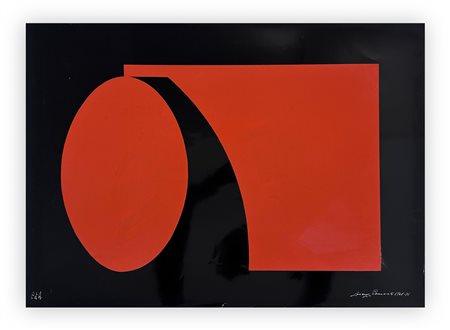 LORENZO PIEMONTI (1935-2015) - Strutture (colore rosso su fondo nero), 1968-1971
