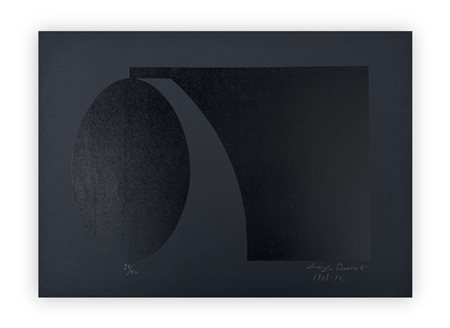 LORENZO PIEMONTI (1935-2015) - Strutture (colore nero su fondo nero), 1968-1972