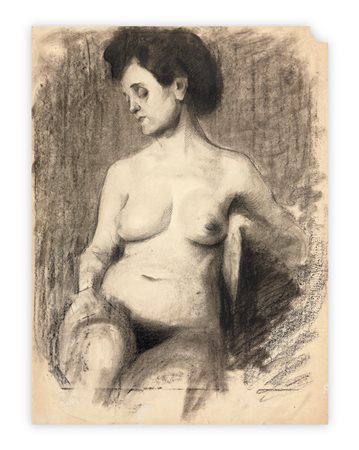 GIOVANNI GUARLOTTI (1869-1954) - Studio di donna seduta