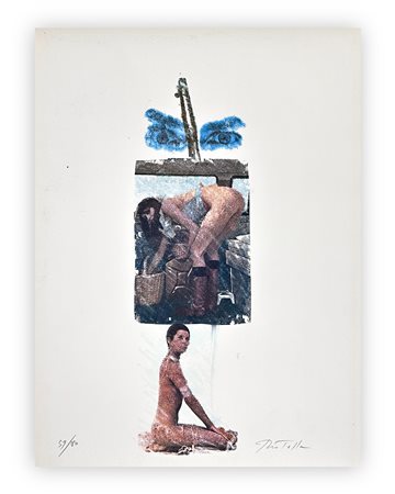 MIMMO ROTELLA (1918-2006) - Senza Titolo (Erotellica), 1974