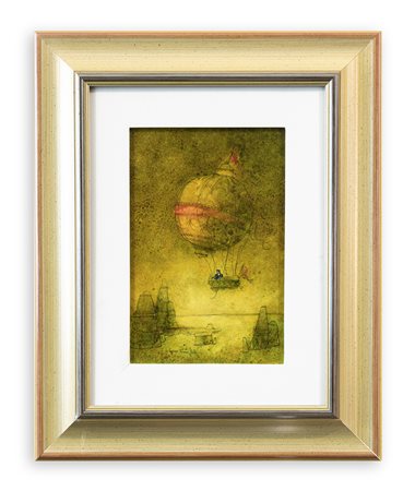 GIANNI BRUNI (1935-1995) - Una mongolfiera nella sera, 1979