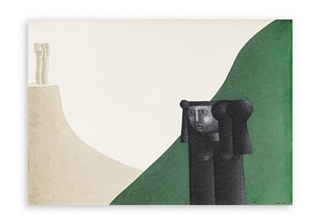 XANTE BATTAGLIA (1943) - Figura nel paesaggio