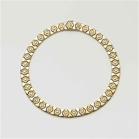 QUADRI Collier modulare in oro giallo, rosso e bianco g. 75,20 altezza cm...