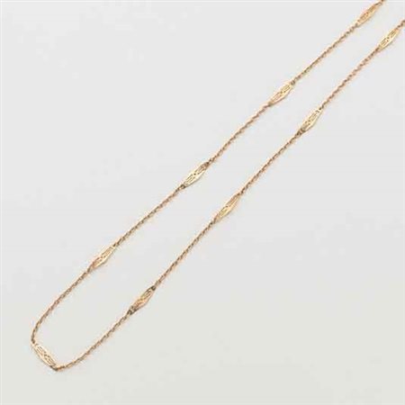 Catena a losanghe, oro lunga 164cm in oro 585/1000, g. 21,00 Gold lozenge chain