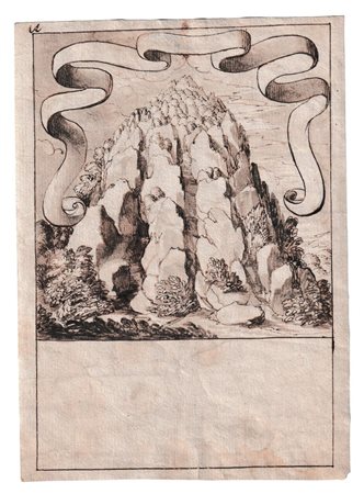  
Schizzo per un emblema con una montagna XVII secolo
 