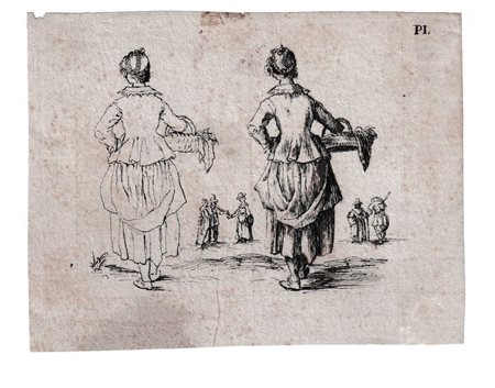  
Due donne di schiena, da Jacques Callot artista centro-italiano del XVII secolo
 