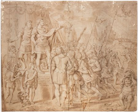  
Adlocutio di Costantino prima della battaglia Italia centrale, XVII secolo
 