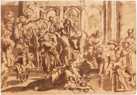  
San Rocco distribuisce le elemosine ai poveri, da Francesco Brizio 
 