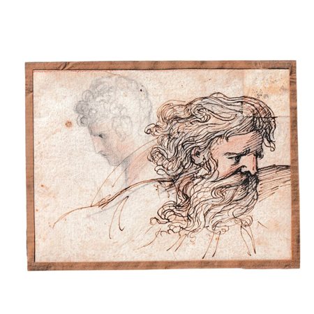 Luigi Sabatelli (attribuito a) (1772 - 1850) 
Studio per due teste maschili 
 