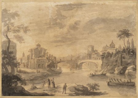  
Veduta dell'Isola Tiberina a Roma anonimo artista del XVII secolo
 