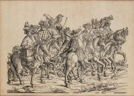 Hans Burgkmair il Vecchio (1473 - 1531) 
Cavalieri dai cappelli piumati 
 