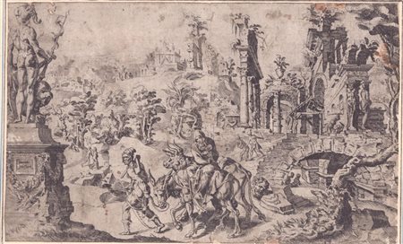 Maarten van Heemskerck (1498 - 1574) 
Fuga in Egitto 
 