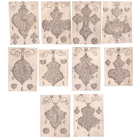 Jan Collaert I (1525 ca. - 1580) 
Pendenti con divinità in nicchie e arabeschi floreali 
 