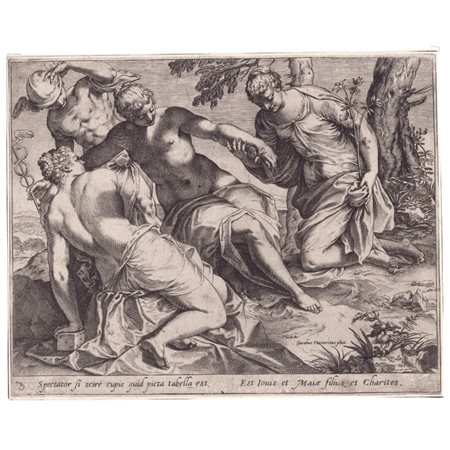 Agostino Carracci (1557 - 1602) 
Mercurio e le Tre Grazie, da Jacopo Tintoretto 1589
 