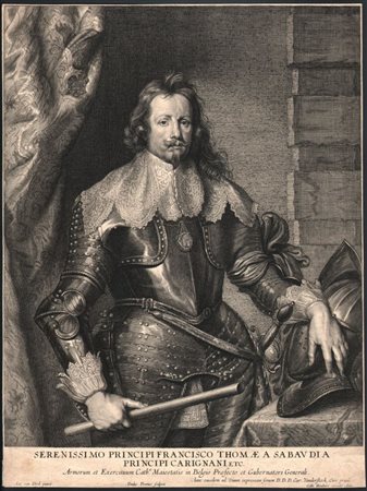 Paulus Pontius (1603 - 1603) 
Ritratto di Tommaso Francesco di Savoia Principe di Carignano, da Anthony van Dyck 
 