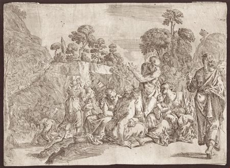 Marco San Martino (Napoli, 1615 ca. - 1680 ca.) 
Il viaggio del popolo ebraico nel deserto 
 